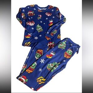Preston playz fire merch pajama set, kids Large